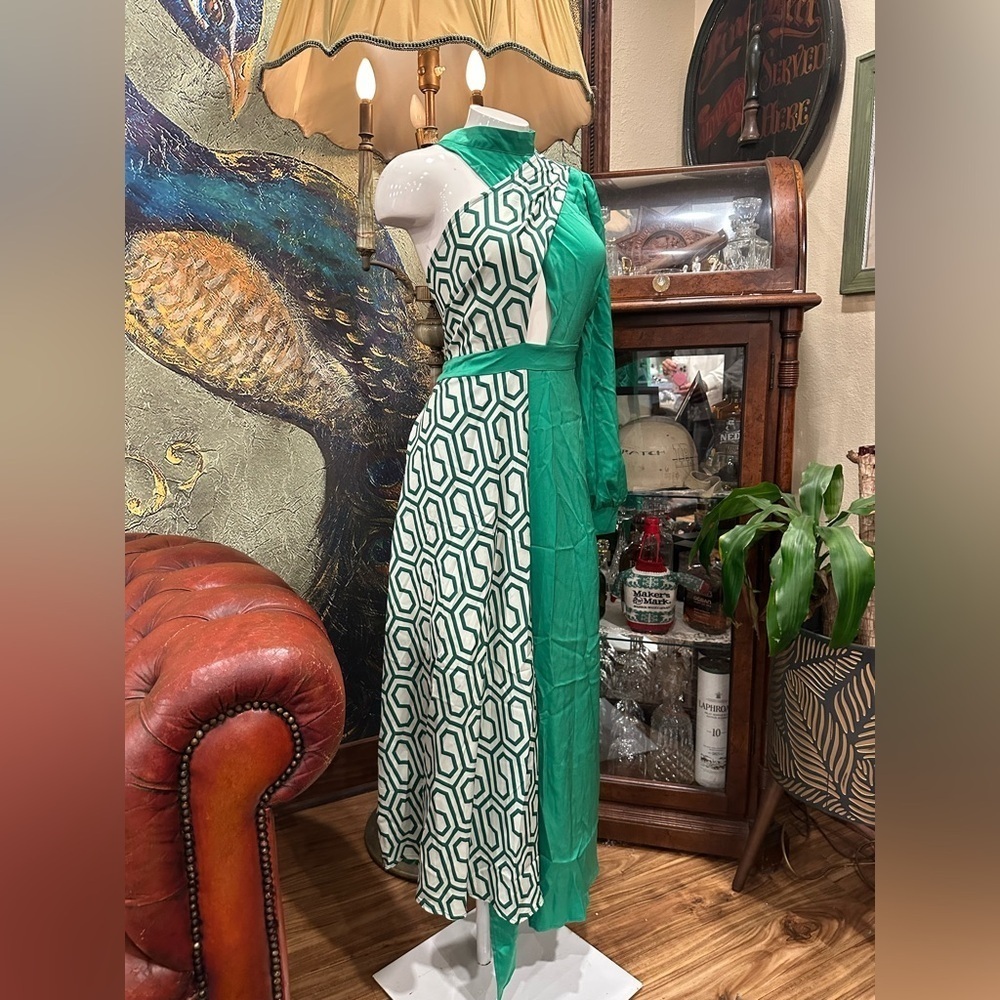 SHEIN Emerald Green One Shoulder Maxi Dress XL - Picture 7 of 10